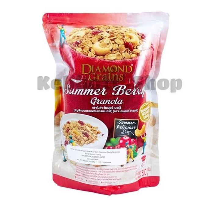 

[BAYAR DI TEMPAT] Diamond Grains Summer Berry Granola Cereal | Sereal Granola Cranberry {BOOM SALE