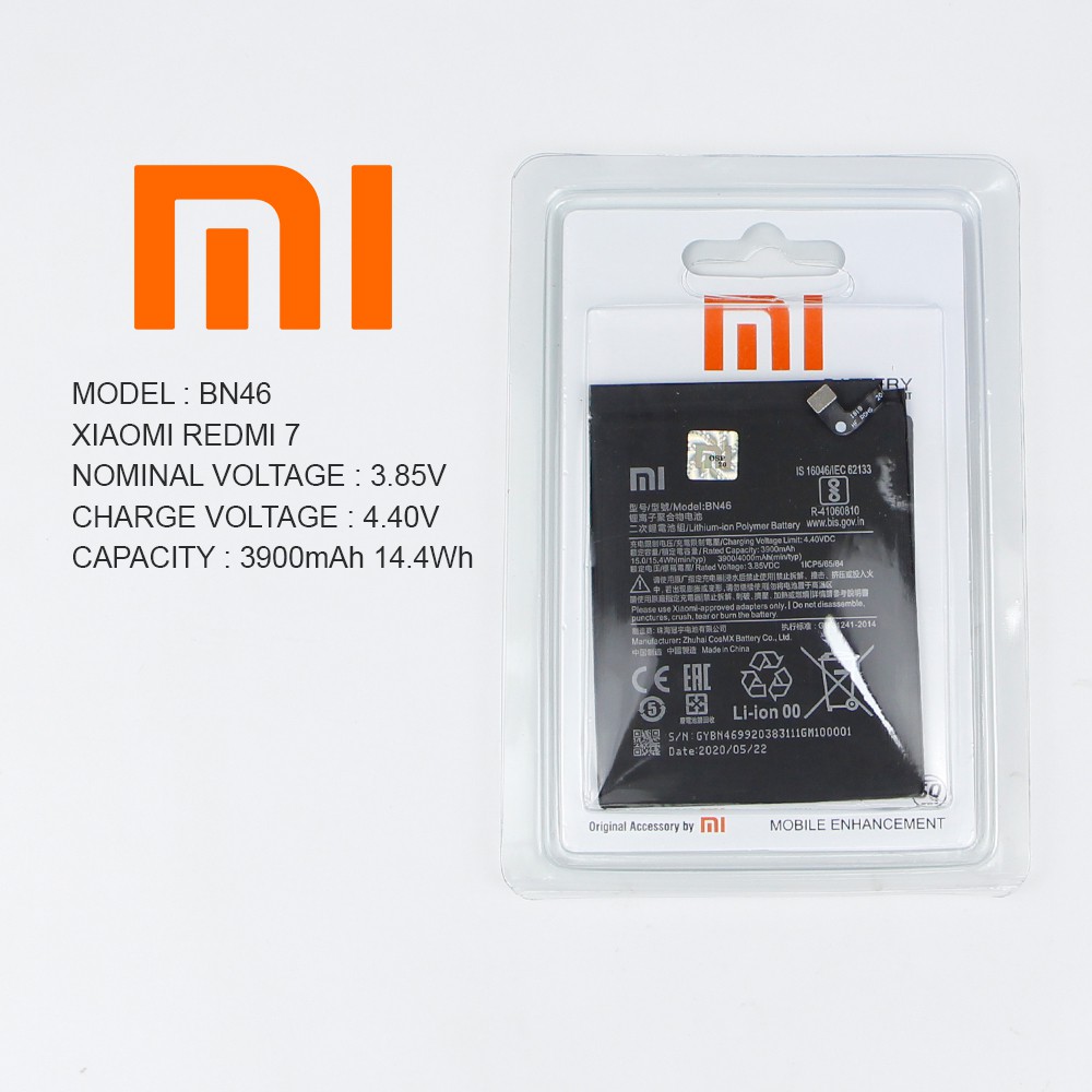 BATRE BATERAI XIAOMI REDMI 7 BATTERY ORIGINAL XIAOMI BN46