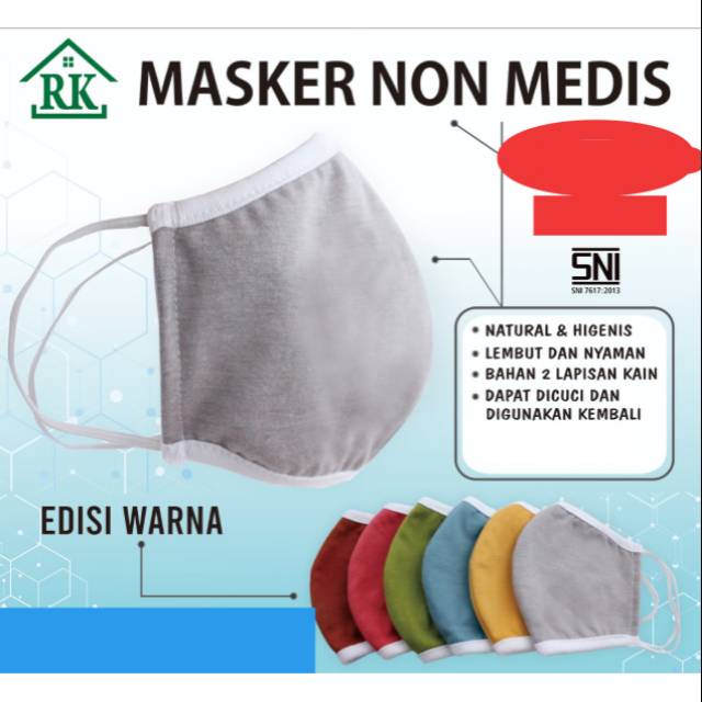 Masker kain isi 6pcs