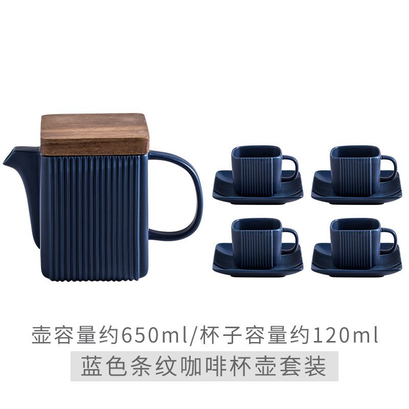 TEASET yoon seri tea set nordic square kotak teh set promo kopi susu keramik ceramic murah hampers lebaran natal