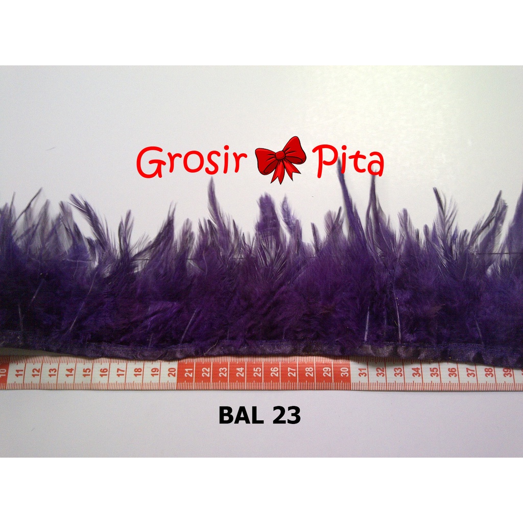 (1 yard) Bulu Ayam Lancip BAL 23 | Bulu Hias | Toko Bahan Craft | Grosir Pita