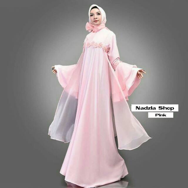 Model Baju Gamis Bahan Organza