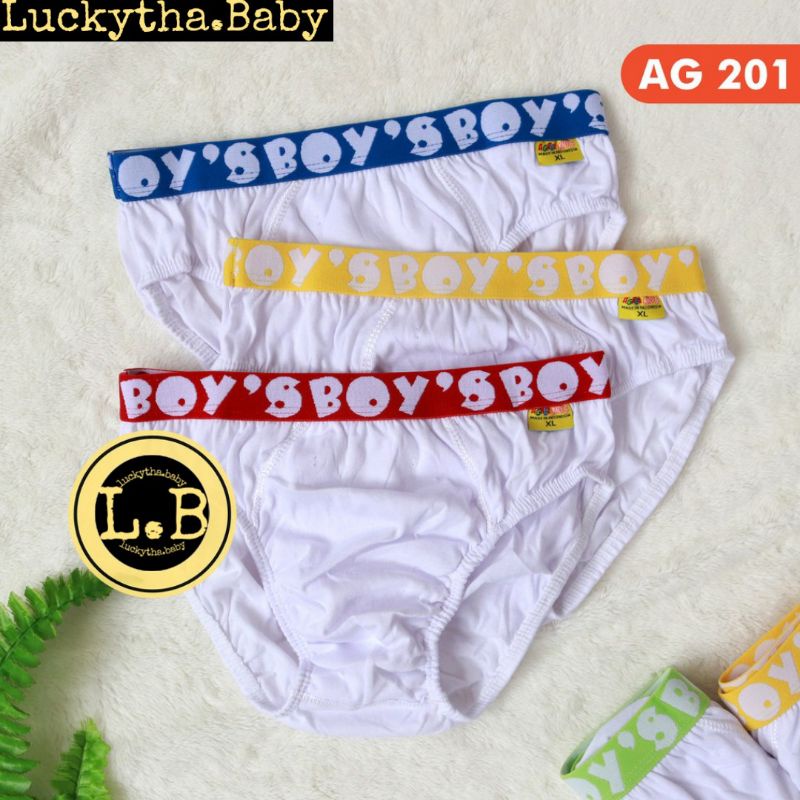 3pc_ CD agree kid's 101 karet boxer anak usia 3-7 tahunan/ celana dalam anak  agree karet boxer