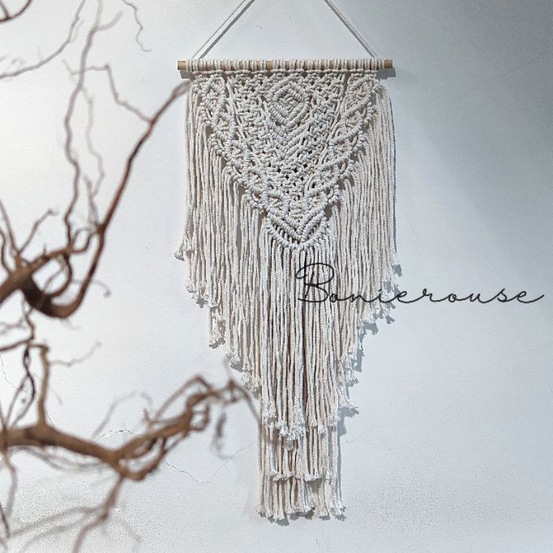 macrame hiasan dinding wall hanging aesthetic minimalis