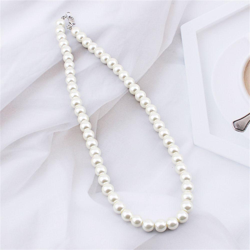 R-flower Imitasi Mutiara Kalung Pesta Baru Liontin Fashion Boho Bulat Besar