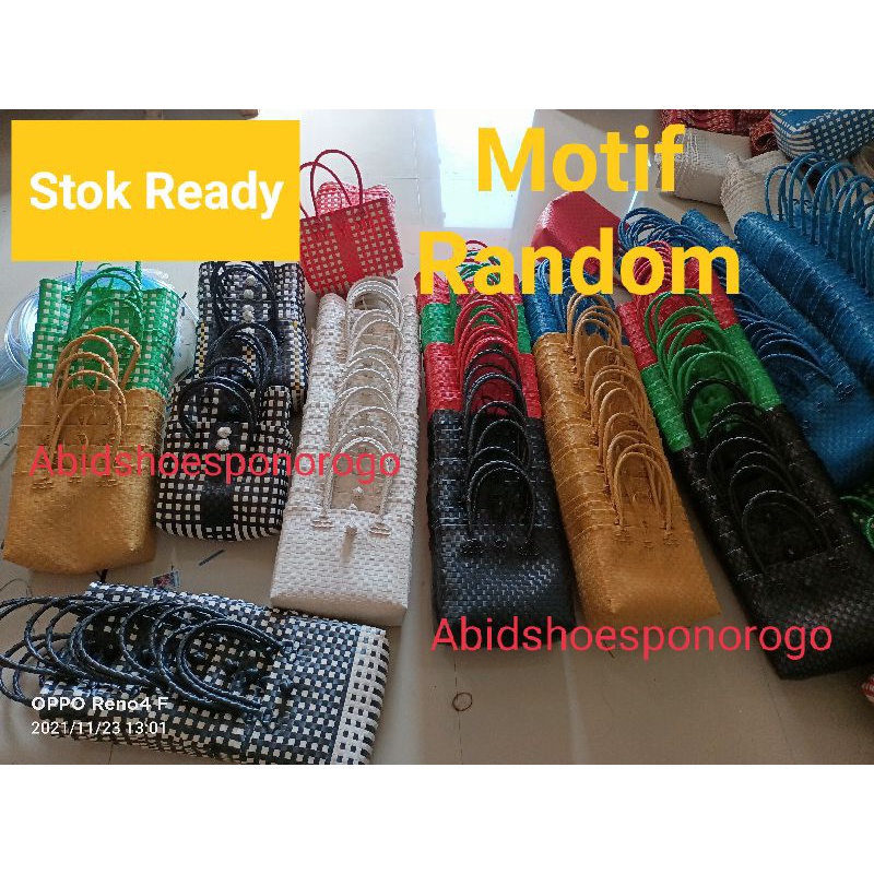 Tas anyaman plastik kaca grosir READY STOK | tas anyaman murah