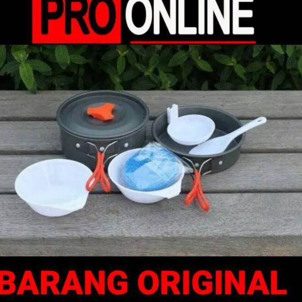 ۝ Alat Masak Panci Kemping Gunung. Cooking Set DS-200 Camping Nesting 1-2 Person Outdoor ✶