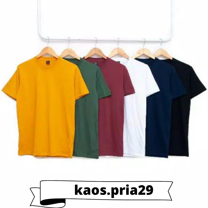 KAOS POLOS PRIA O NECK LENGAN PENDEK / BAJU OBLONG POLOS / KAOS DISTRO / PE