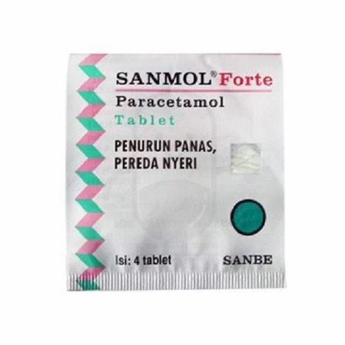 Sanmol Tablet / Sanmol Forte Tablet Perstrip isi 4 Tablet