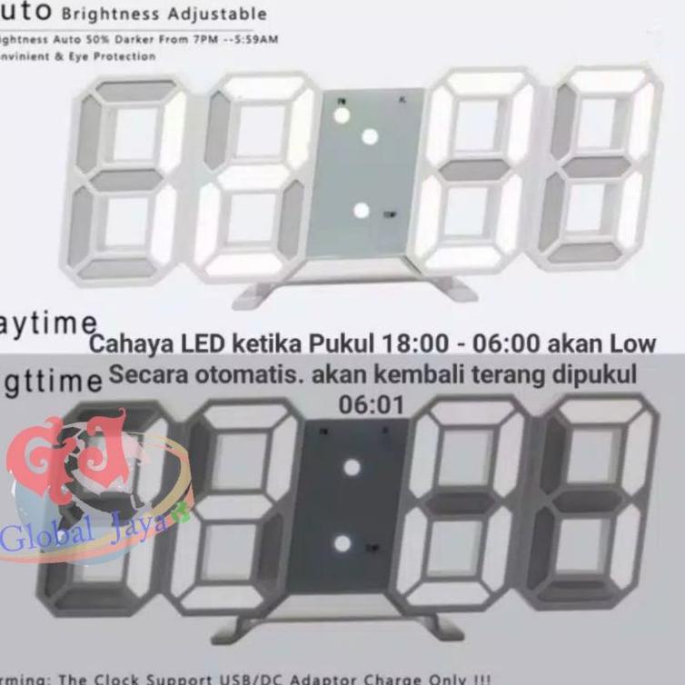 jam dinding led 3d/jam meja led 3d/jam dinding digital 3d/jam meja digital 3d E60H