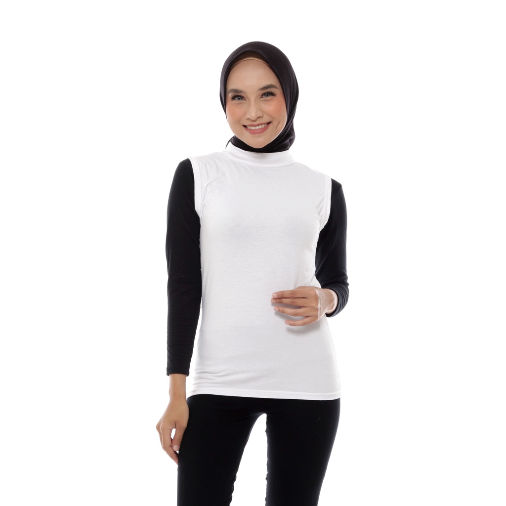 Kaos Manset Tanpa Lengan Wanita Premium | Inner Kutung Lekbong Kaos Stretch Adem Biiu