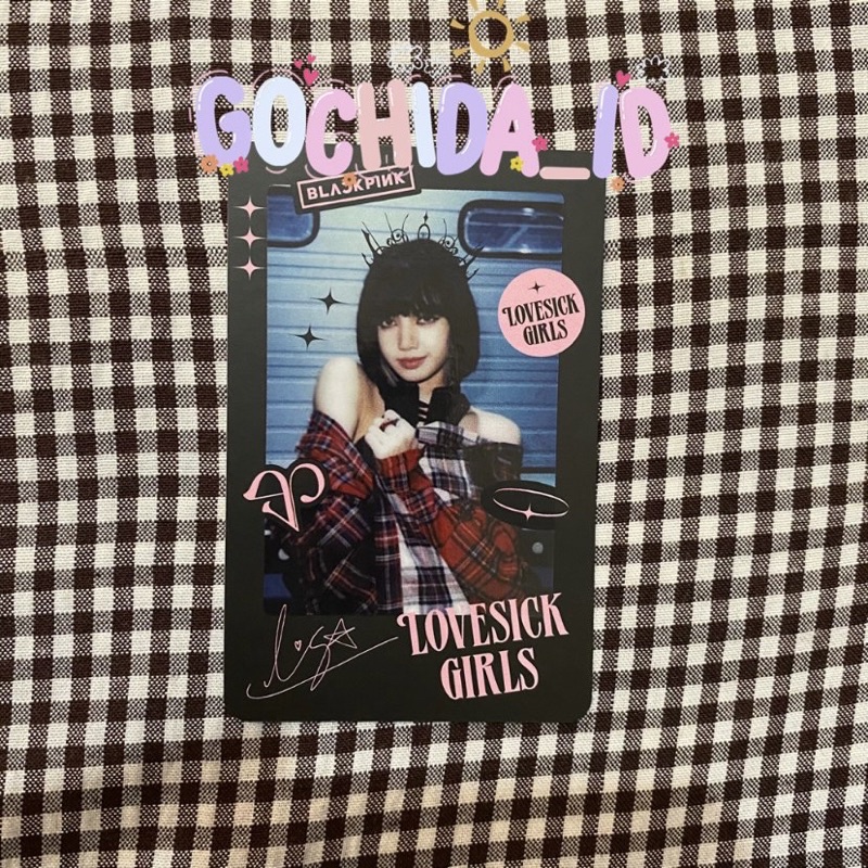 lisa blackpink playing card pob bene benefit bp photocard pc official