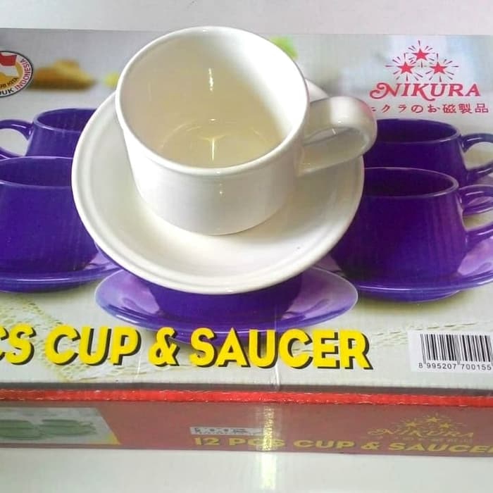 Nikura Cangkir Lepek Set 12 Pcs / Cup & Saucer