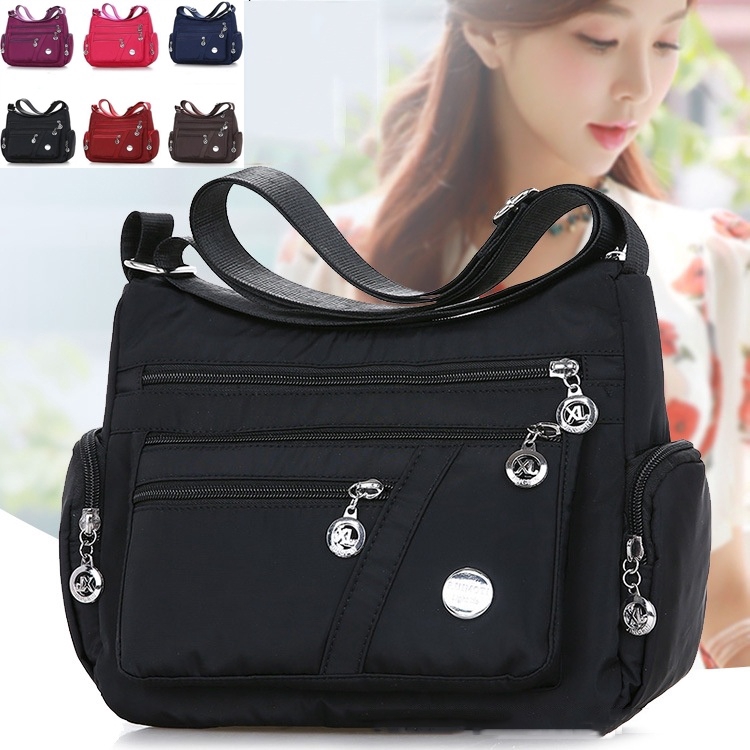 Tas Bahu Selempang Casual Bahan Nilon Anti Air untuk Tas Bahu Selempang Casual Bahan Nilon Anti Air untuk
