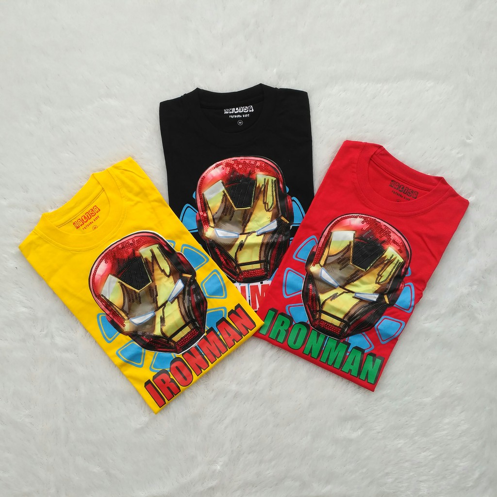  Kaos  Anak  LED IRONMAN T020 Shopee  Indonesia