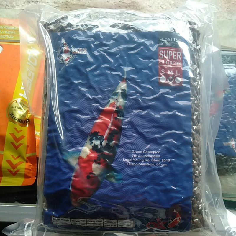 CKK Koi Food Super Hi-Grow 2kg dan 500gr size M| Pakan Ikan Koi
