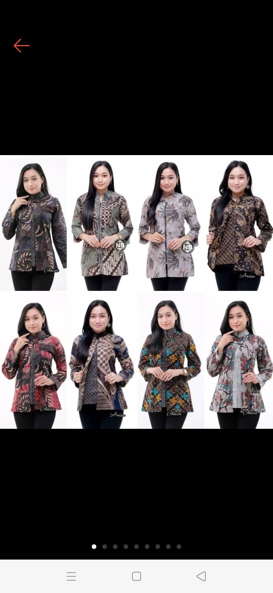 Atasan Batik Blouse Seragam Batik Solo Batik Kantor Baju Batik Wanita Bd 110