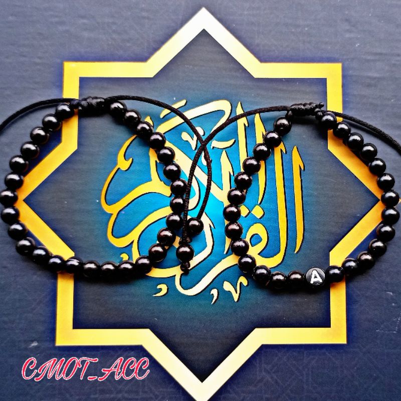 GELANG MOTE SERUT (INISIAL/POLOS) BLACK ONLY