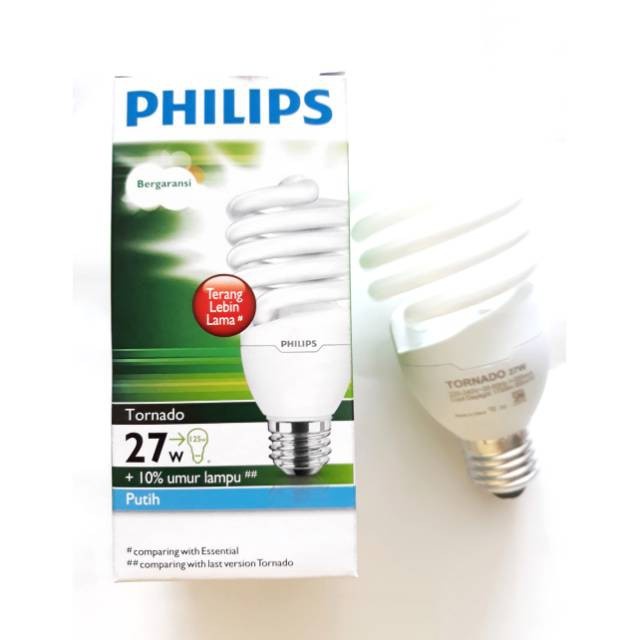 Lampu Spiral Philips Tornado 27Watt, 27W, 27 Watt, 27 W