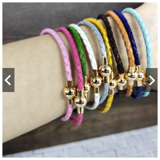 Fifi Fashion Gelang Tali Kawat Anti Air Waterproof Charm Liontin Mainan Pandora Emas Hongkong12#