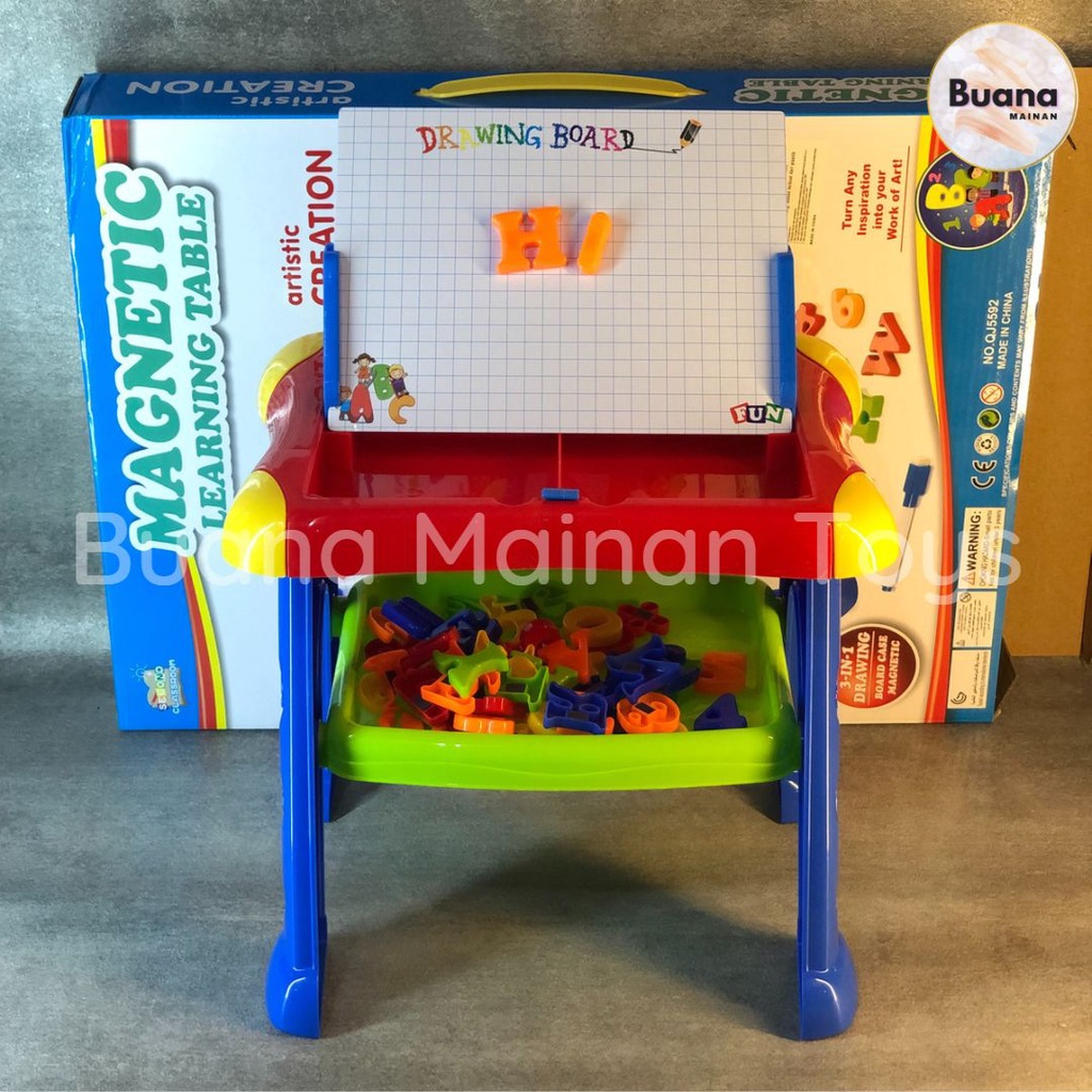 MAGNETIC LEARNING TABLE 5592 MAINAN MEJA BELAJAR EDUKASI ANAK BALITA