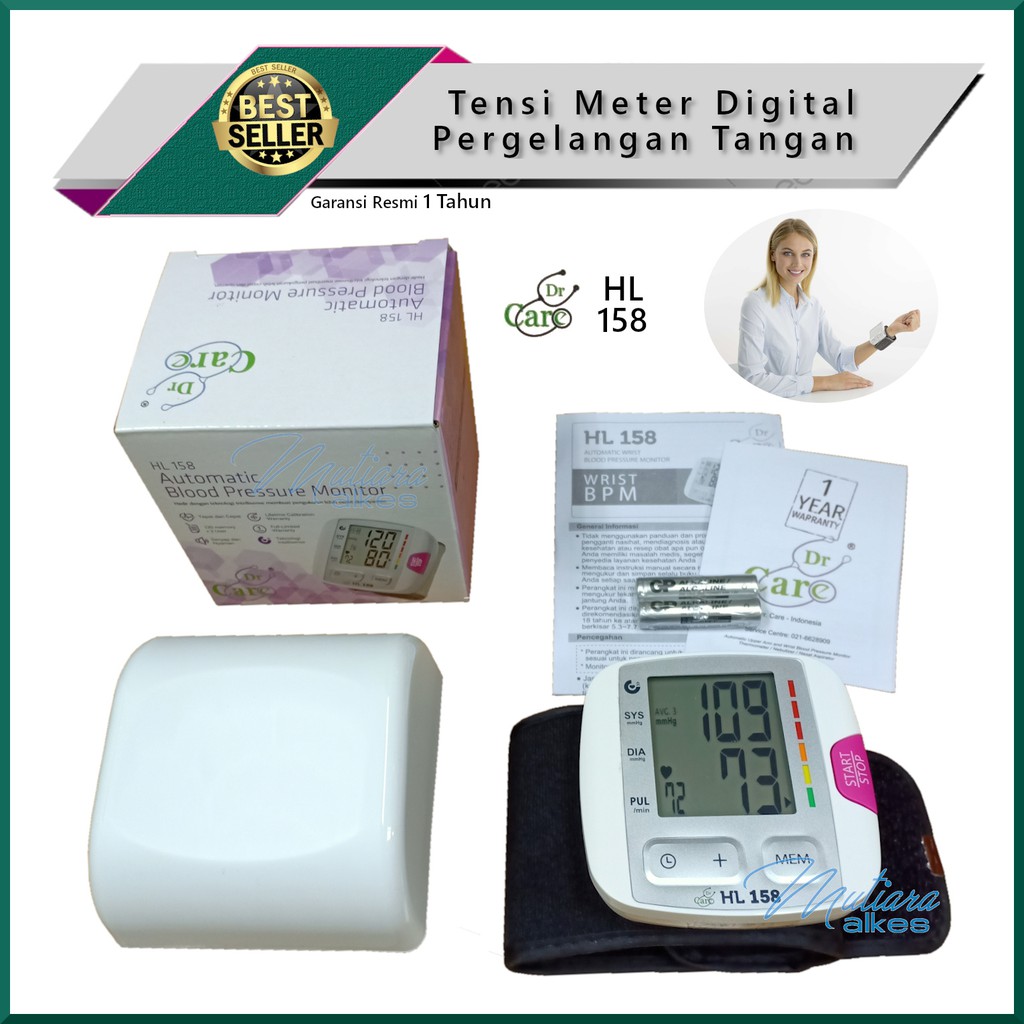 Tensi Meter Digital Pergelangan Tangan Dr Care HL-158 - Tensimeter DrCare