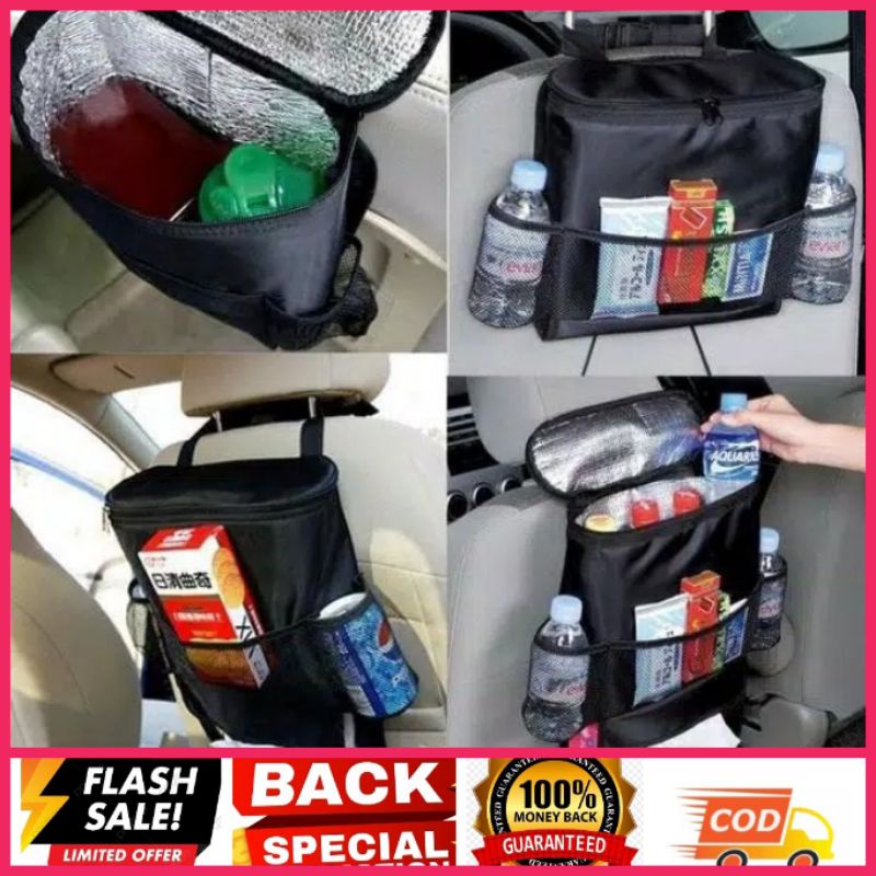 Tas Jok Mobil Cooler Lapisan Bahan Almunium Foil car Seat Organizer