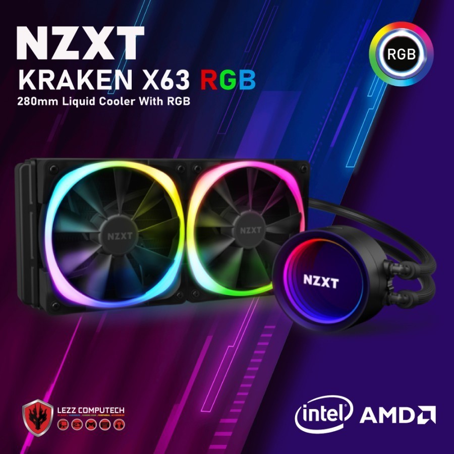 NZXT KRAKEN X63 RGB - 280mm AIO Liquid Cooler with RGB