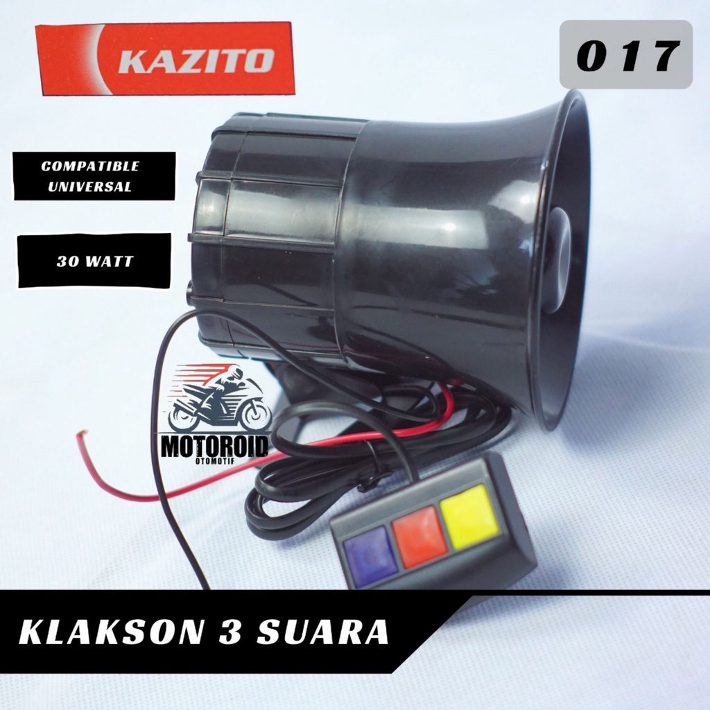 KLAKSON KAZITO TOA SIRINE 3 SUARA DASENG KLAKSON PATWAL POLISI TOURING MOTOR UNIVERSAL