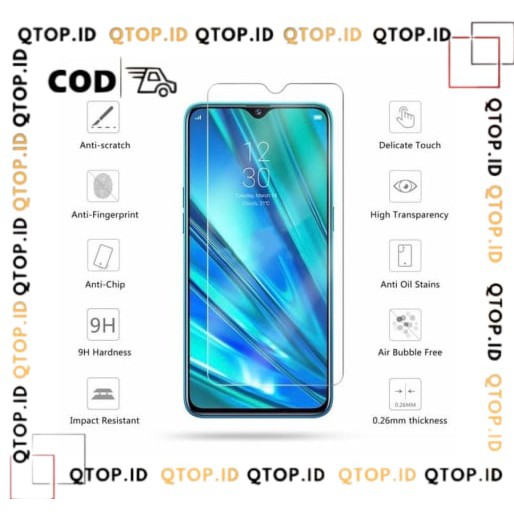 Tempered Glass Full Screen Bening Realme C12, 5i, C1, C15, C11, X2 PRO, C2, C3, 3 PRO, 5 PRO [QTOP]