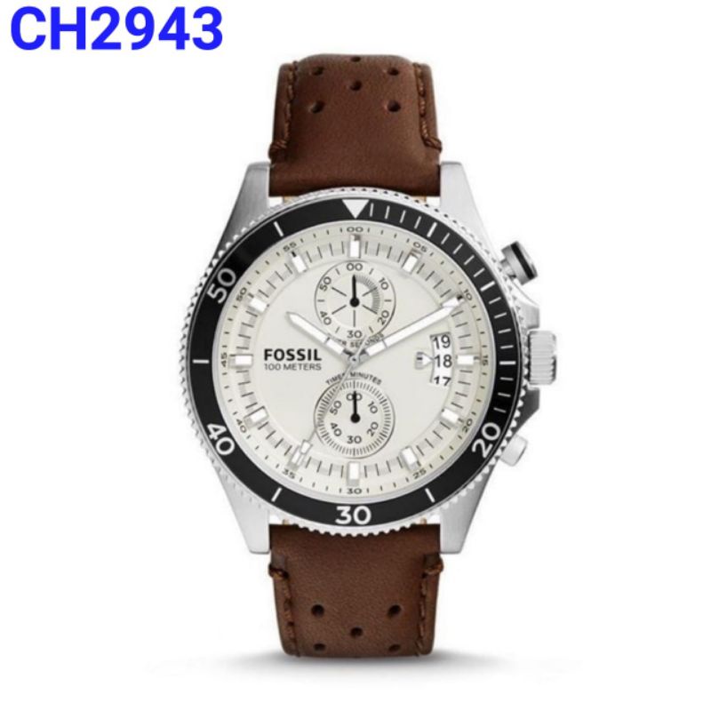 JAM TANGAN FSSIL PRIA CH-2943 STRAP LEATHER ORIGINAL BM