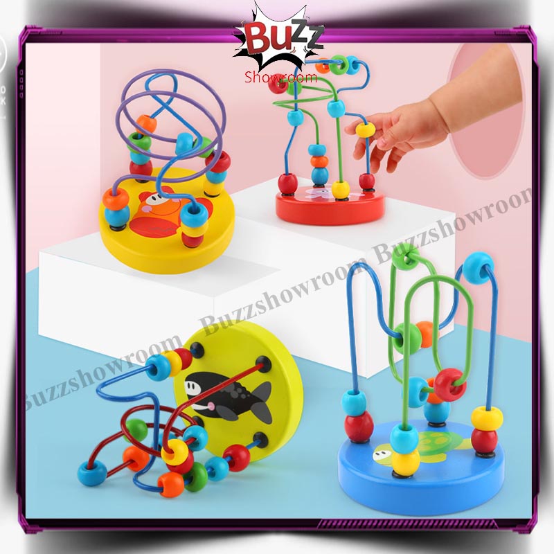 Mini Round Beads Traffic Wire Maze Mainan Edukasi Anak Bead