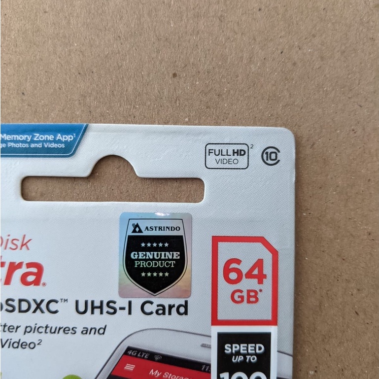 Micro SD Sandisk 64GB 100MB/s QUNR