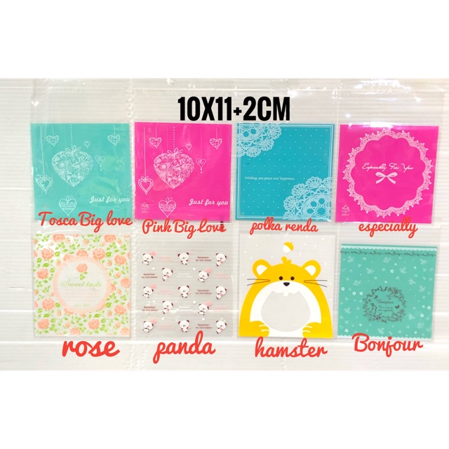 

Plastik Snack Opp 10x11cm/ plastik fancy/cookies plastic/plastik