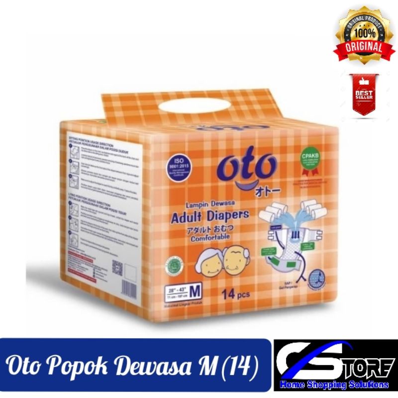 OTO Diapers Adult / Popok Dewasa model Perekat ukuran M14 M 14