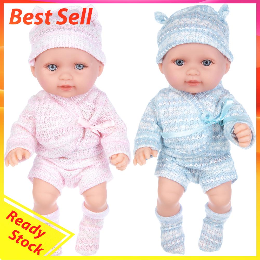 Reborn Mainan Boneka Bayi Vinyl Mirip Asli Dengan Topi Untuk Anak Bermain Peran