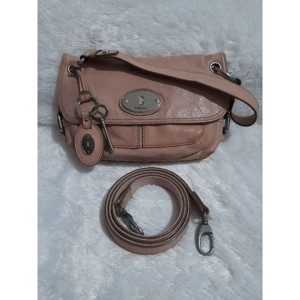 tas fossil maddox convertible dusty pink preloved good condition