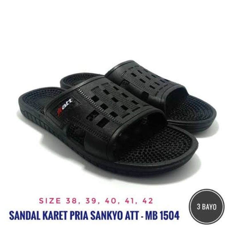 sandal karet att mb 1504 - sandal karet selop duri laki laki