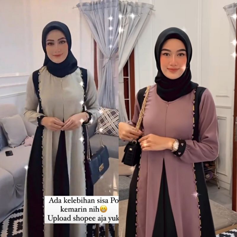 BINAR DRESS (SAGE L)ORI BY 4SEASON HIJAB