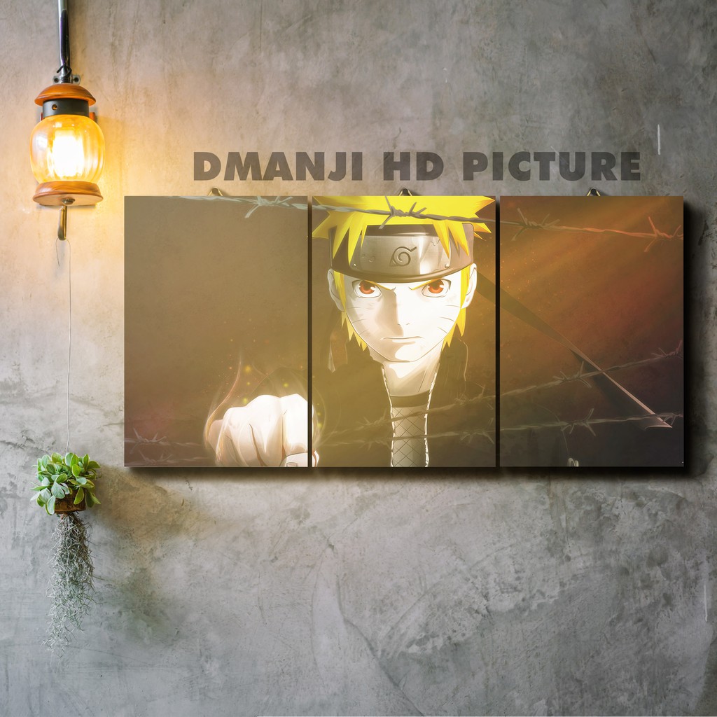POSTER KAYU MULTIPANEL ANIME NARUTO / 20X30 / HIASAN DINDING NARUTO / PAJANGAN KAMAR TIDUR ANIME-HD - NRT 37