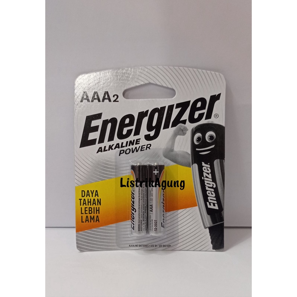 Baterai Battery Batre Energizer Alkaline Power AAA A3 Original 100%