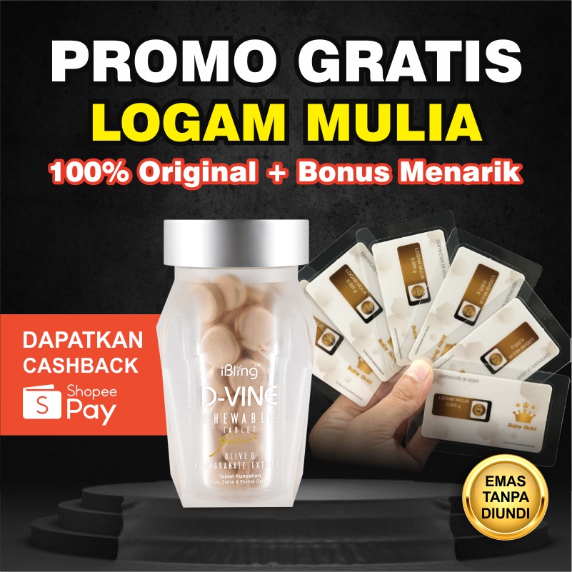 Promo Suplement D-vine Dvine D vine Divine Devine Colagen Collagen Original 100% Ori Asli isi 60 But
