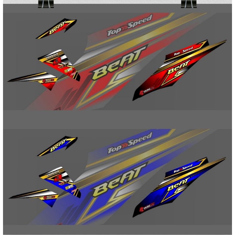 Striping Beat Fi 2013 2014 2015 F1 Lama Variasi Stiker Motor Sticker Scotlite Skotlet