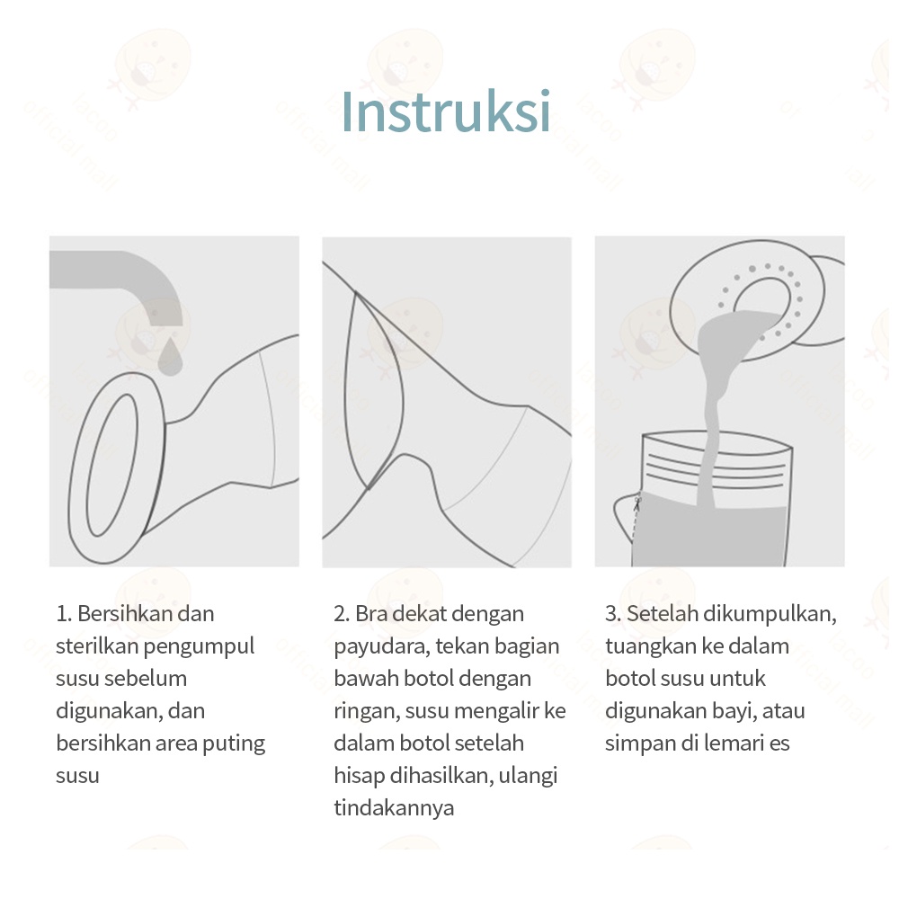 Lacoo Pompa asi manual silikon breast pump 90 ml  BPA Free
