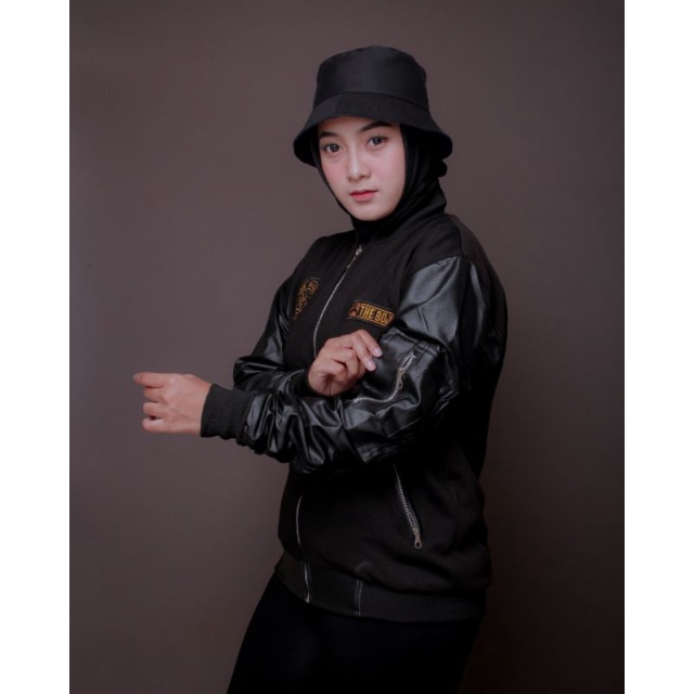 JAKET BOMBER PRIA SEMI KULIT