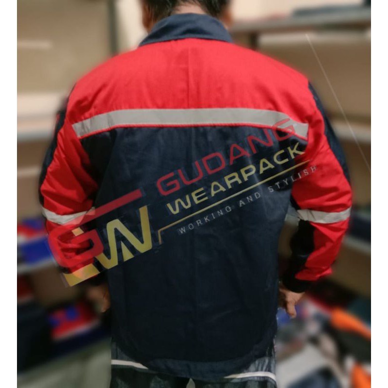 WEARPACK ATASAN Gudang Wearpack - Baju Kerja Seragam Proyek Warna DONGKER - MERAH