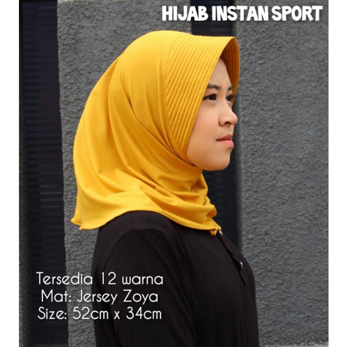 Jilbab Sport Hijab Instan Sporty Jilbab Volly Jilbab Olahraga Bergo Sport