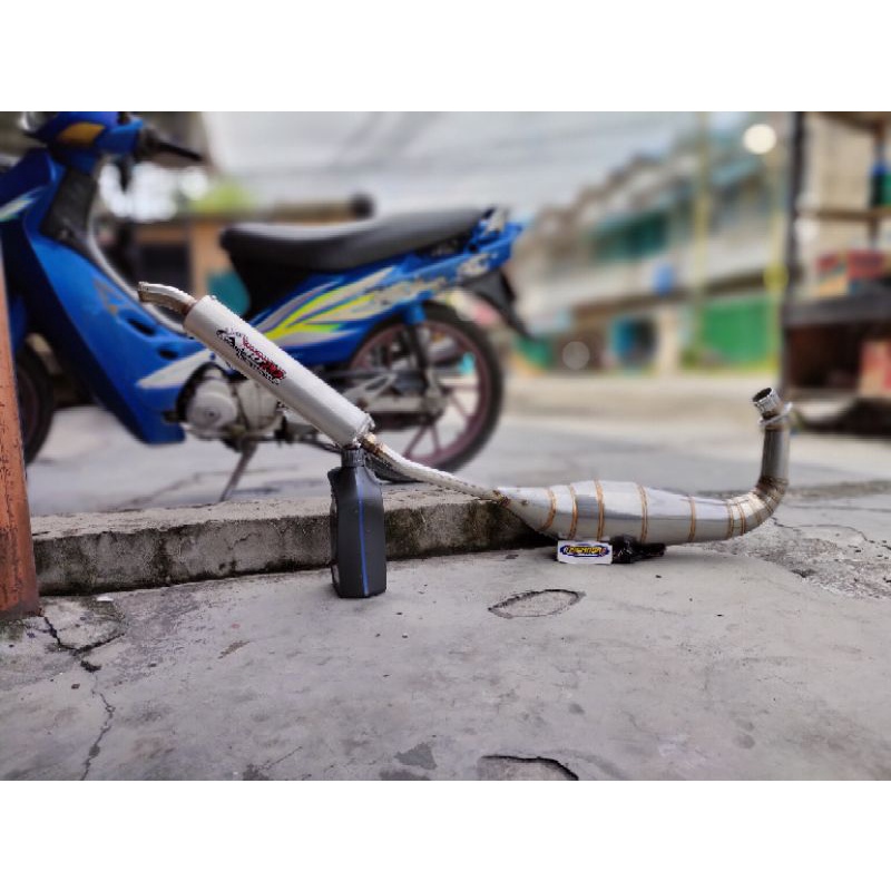 knalpot abrt 20 stainless standard porting kawasaki ninja rr 150 2tak