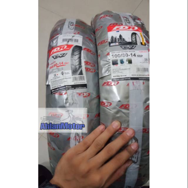 Ban Luar 2 pcs 100/80-14+90/80-14 Tubeless FDR GENZI/Ban luar FDR GENZI 100/80-14 &90/80-14