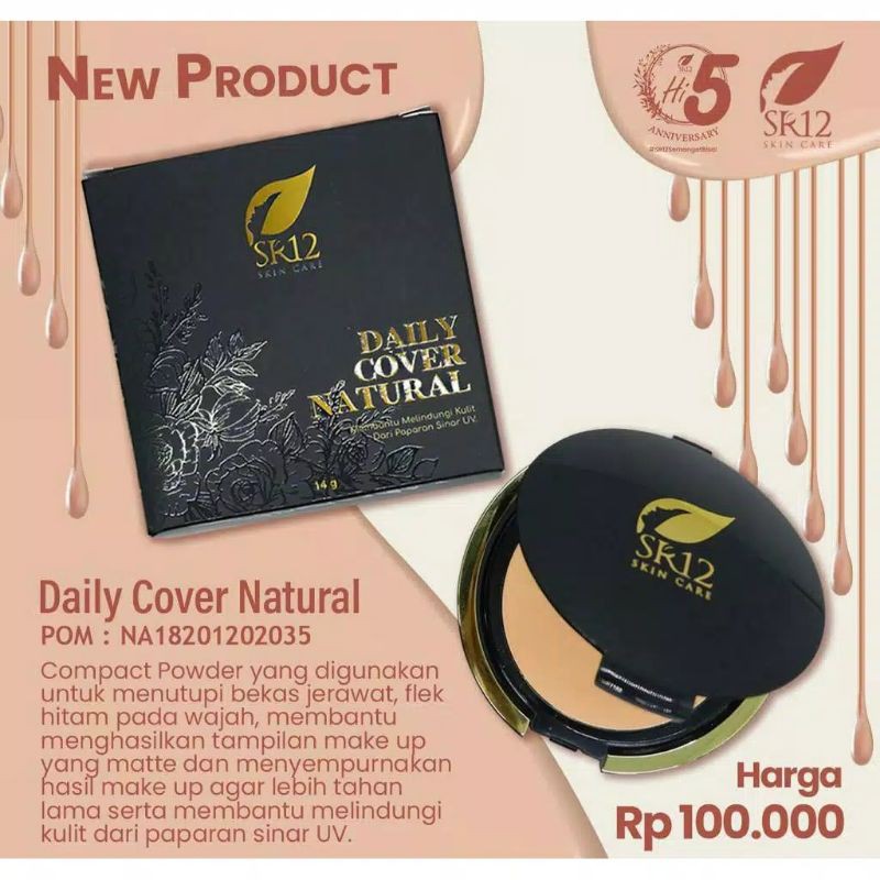 [COD] BEDAK ANTI LUNTUR, COMPACT POWDER SR12, BEDAK SR12, BEDAK PENCERAH